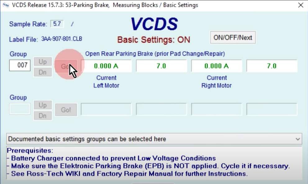 VCDS - servis EPB bez UDS-a