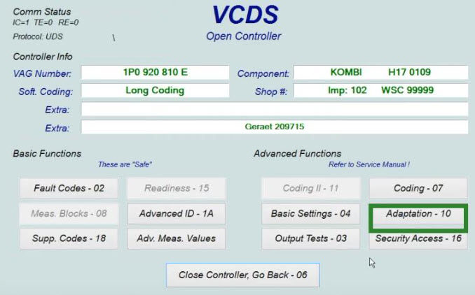 test kazaljki sa VCDS-om