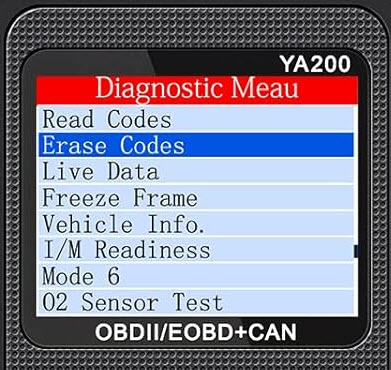 YA200 OBD2 skener - izbor funkcije